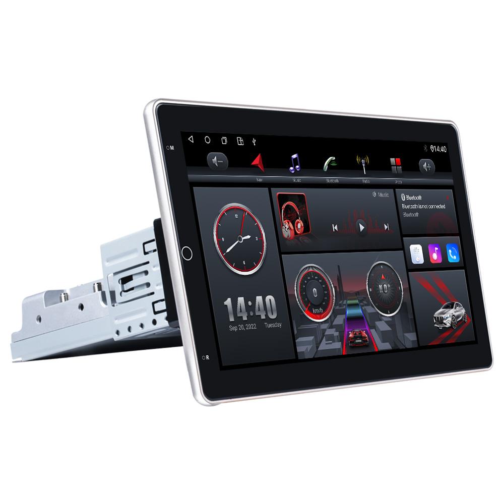 

REAKOSOUND 8-ядерный 1 DIN электрический поворотный 10,1-дюймовый автомобильный стереорадио на базе Android с охлаждающим вентилятором 3 ГБ + 32 ГБ 4G-SIM GPS FM автомобильный мультимедийный плеер 10.1 inch