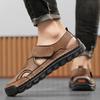 Trendy Designer Men Sandals Mesh Breathable Casual Shoes Lightweight Non-slip Beach Sandals Flip Flops Man Platform Cave Sandals