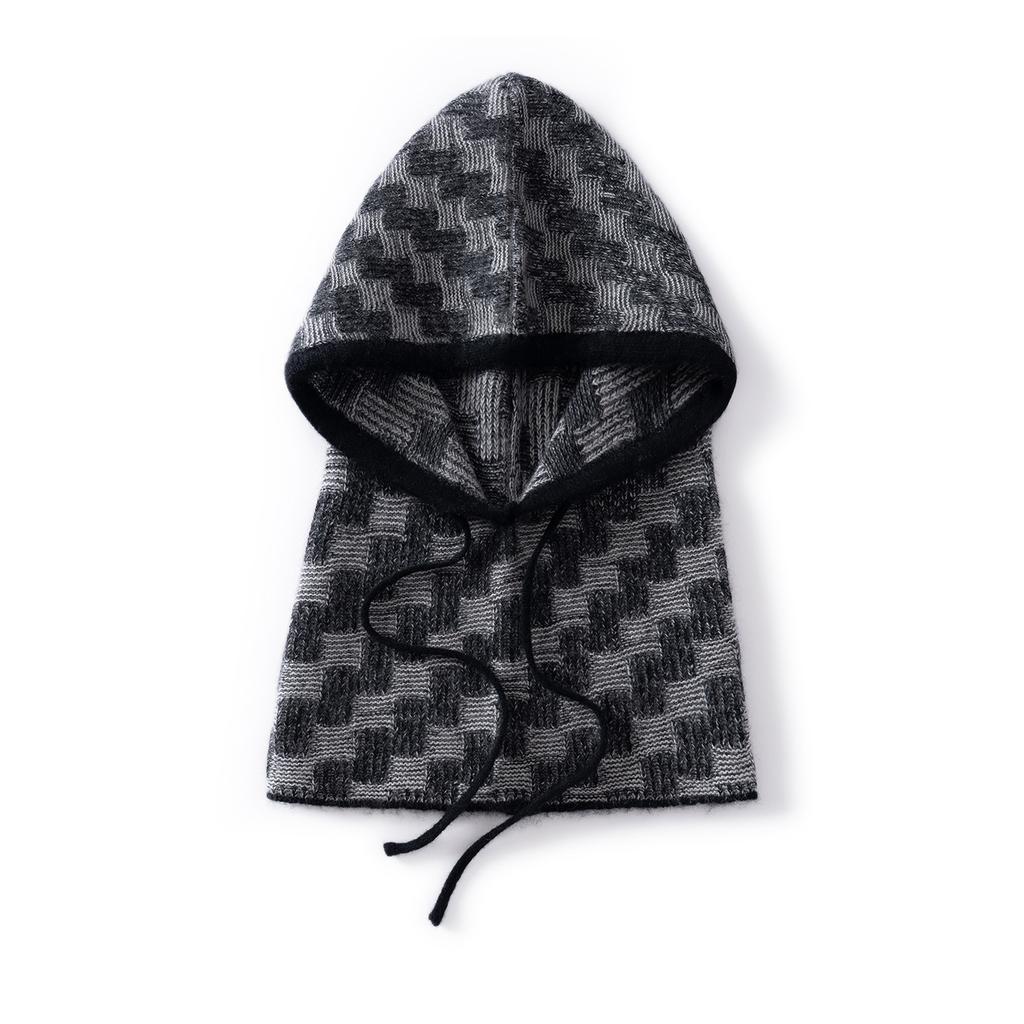 Balaclava hat wool hat women's winter pile hat showing face small knitted hat scarf scarf