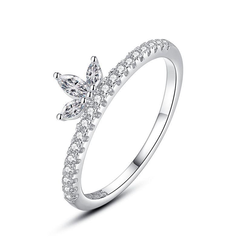 Tancise Classic 925 Sterling Silver Zirkónový prsteň Dámske šperky Svadobný darček na párty