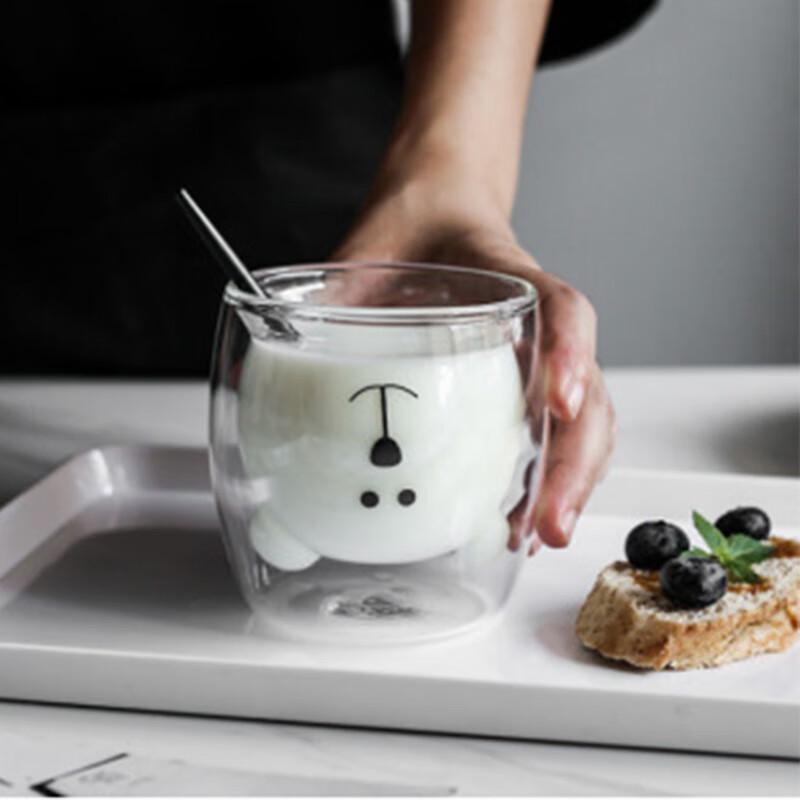 Shengfuyuan Cartoon Bear Kids Glass Water Bottle