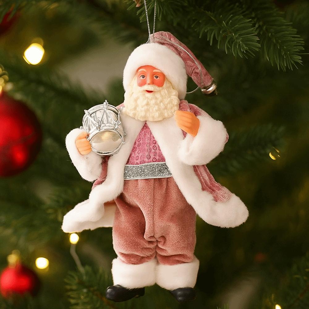 3D Xmas Tree Ornament Cute Creative Santa Claus Figurine Cartoon Standing Posture Christmas Home Decorations Office Decor