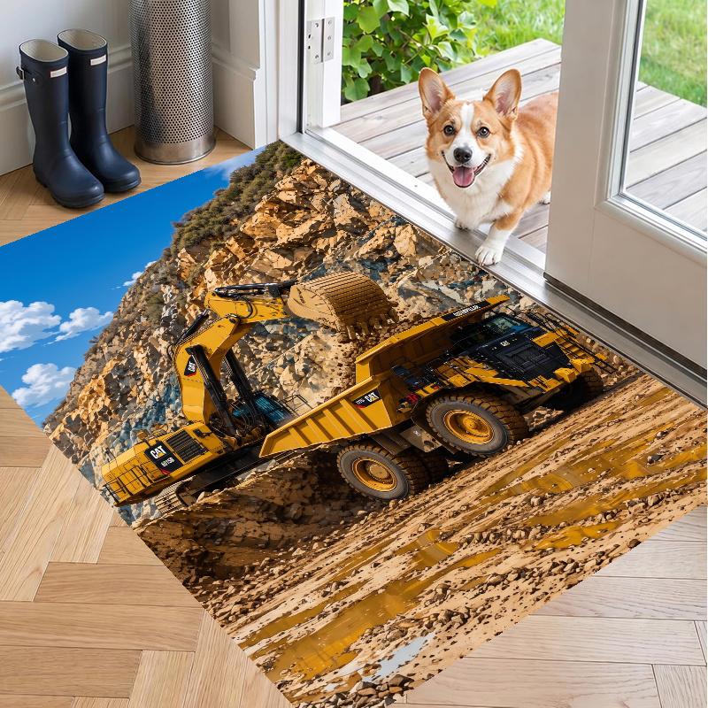 Crystal Velvet Rug with Komatsu Design, Soft Non-Slip Floor Mat for Living Room Bedroom Decor