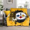 Pittsburgh Steelers Logo Art Portable Blanket/Soft Blanket Bedding Blanket Suitable for Travel Camping Living Rooms Offices Sofas Fan Gifts