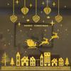Wunderschöne Weihnachtsfensteraufkleber mit glitzerndem Golddesign für festliche Dekorationen