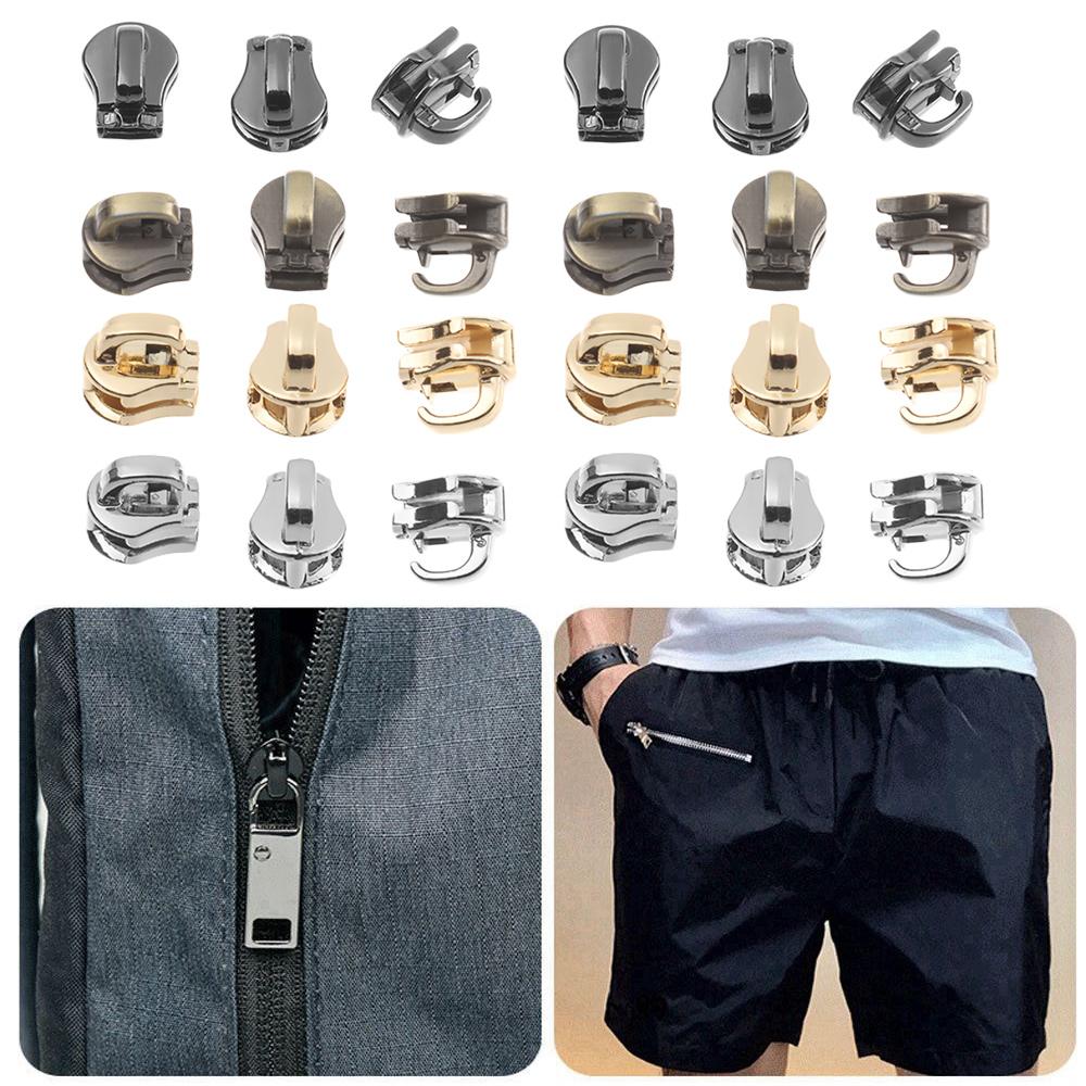 Zippers Accessories Universal Instant Fix Zipper Pull Head Repair Kit Replacement Zip Slider Teeth