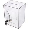 Clear Acrylic Donation Box Lockable Transparent Suggestion Complaint Ballot Letter Collection Voting Storage Clear Acrylic Box