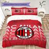 Pościel AC Milan Wzór Kołdra Poszewka na poduszkę Dekoracja domu Prezent urodzinowy (1 * poszwa na kołdrę + 2 * poszewki na poduszki bez rdzenia)05