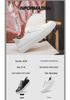 Men's White Leather Low-Top Sneakers - Casual Round Toe