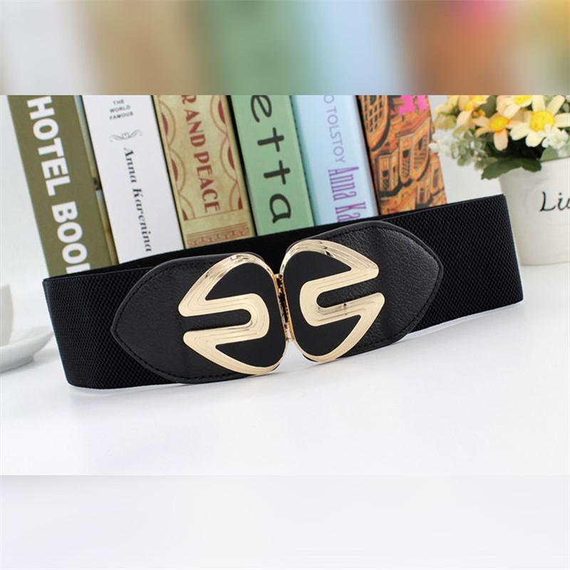 Women Wide Waist Stretch Cinch Girls Waistband Waist Seal Wide Belts