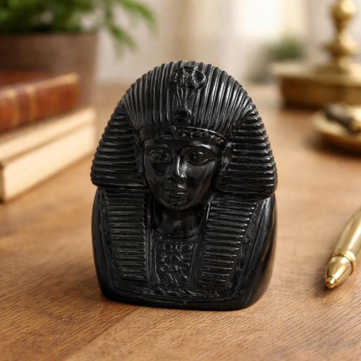 Handcrafted Black Soapstone Sculpture – Artisan Decorative Home Accent for Tabletop & Living Room Decor