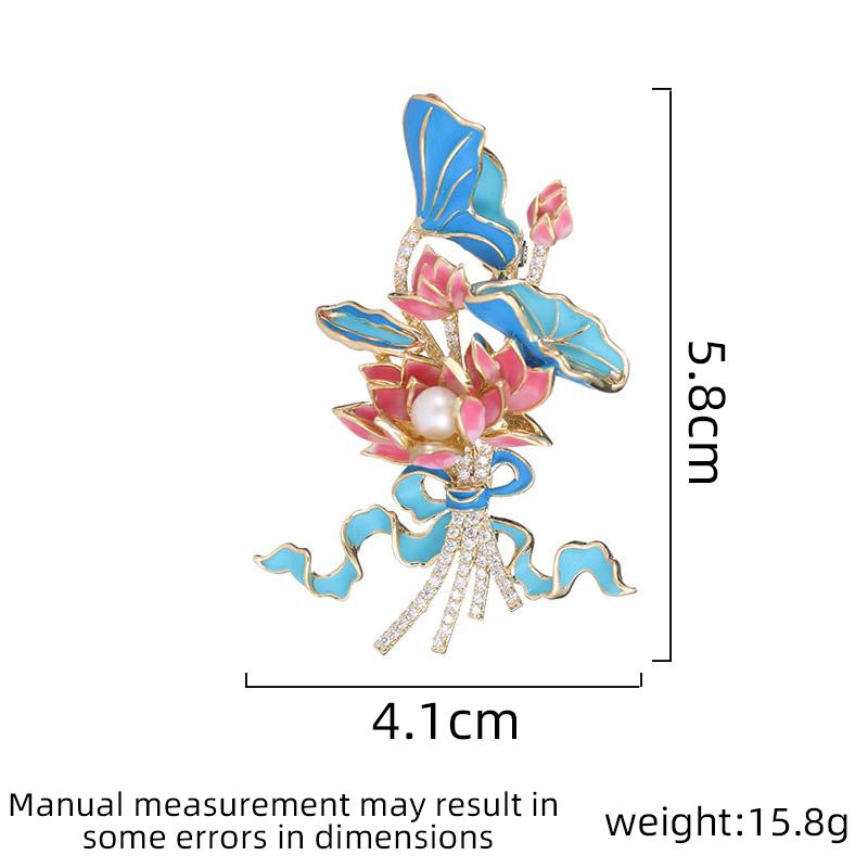 Ladies' Light Luxury Design Elegant Flower Brooch Fashionable and Versatile Niche Design Sense Brooch Daily Accessories