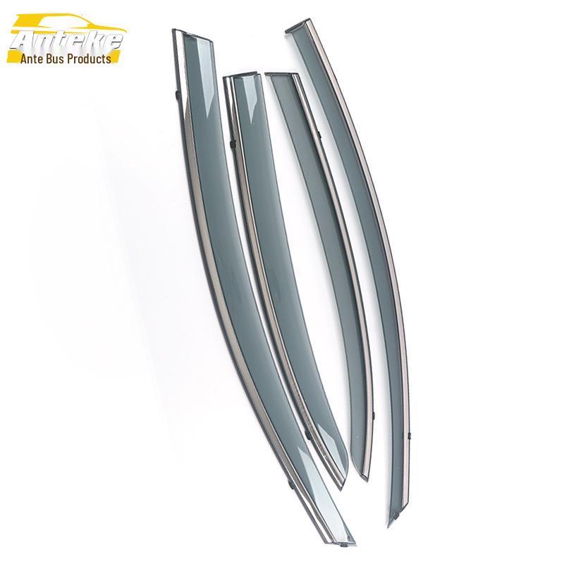 Tengyi C50 Rain Deflector: 3D Stainless Steel Bright Trim for Car Accessories