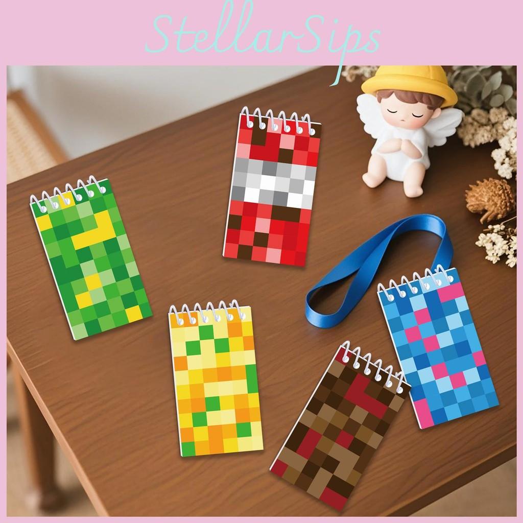 Notebook Pixel Minecraft With Cartoon Design For Student Diaries And Events