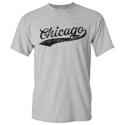 T-shirt da uomo Chicago City Baseball Script Hometown