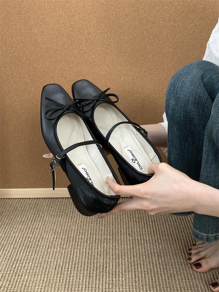 French flat Mary Jane single shoes women's shoes 2025 new spring and autumn Korean version silver evening shoes