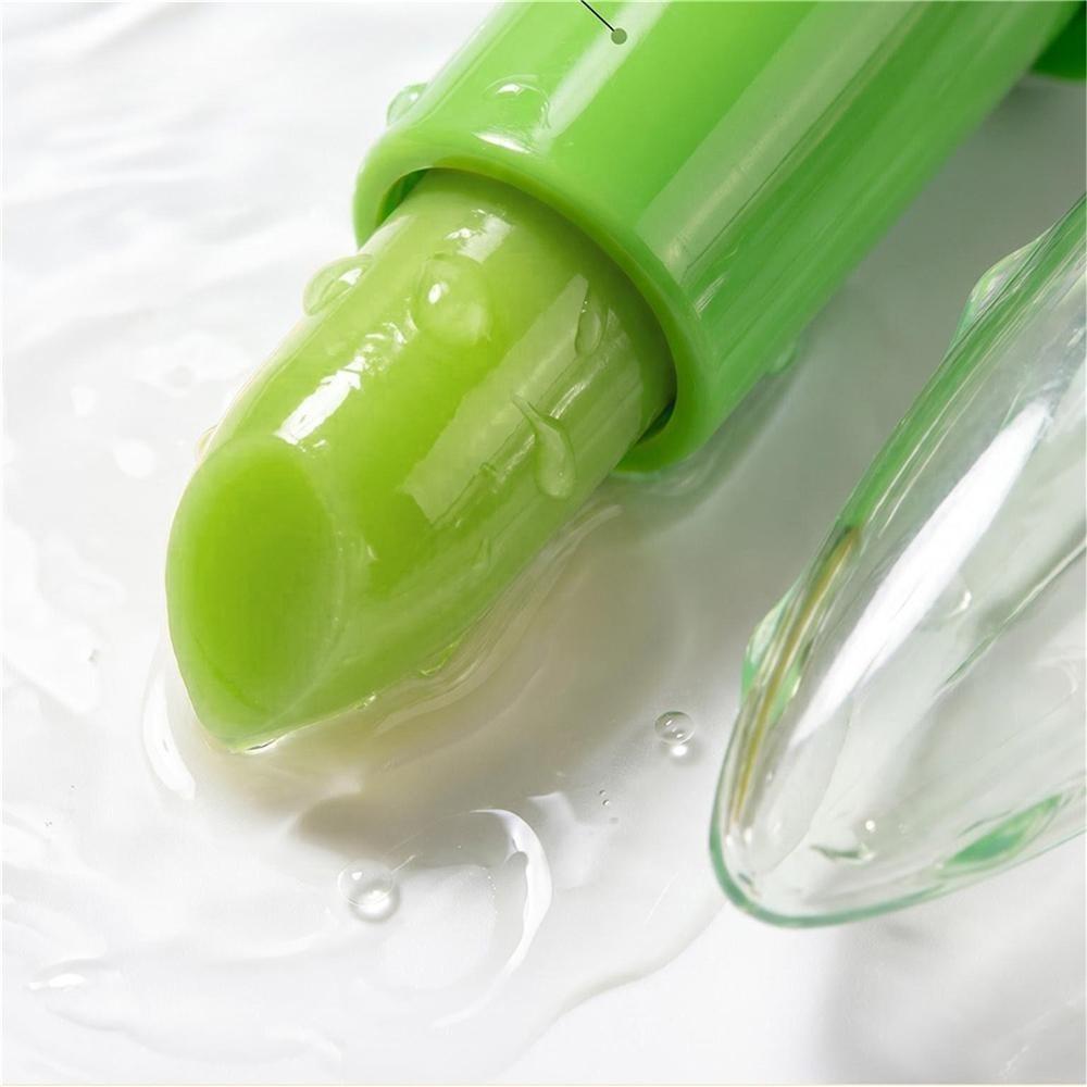 Aloe Vera Color Changing Lip Balm, Moisturizing Temperature Tinted Lipstick, Anti Chapping Nourishing Lip Care Treatment Makeup