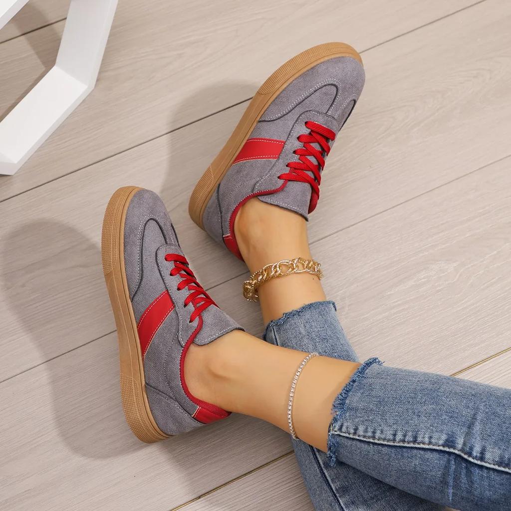 Fashion Women Designer Comfortable Classic Retro Shoes Women Spring Autumn Casual Fashion Versatile Lace Up Flat Shoes Zapatos De Mujer