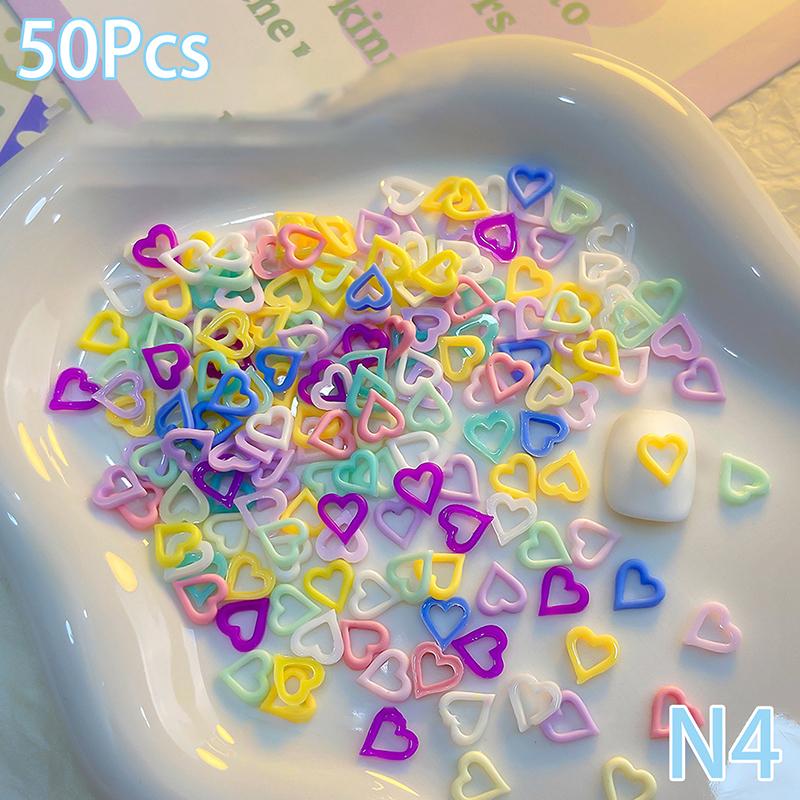 

50 шт. Красочные Каваи Мини 3D Милые Украшения для Ногтей Матовые Шармы Дизайны Сделай Сам Смола Аксессуары для Ногтей as the picture
