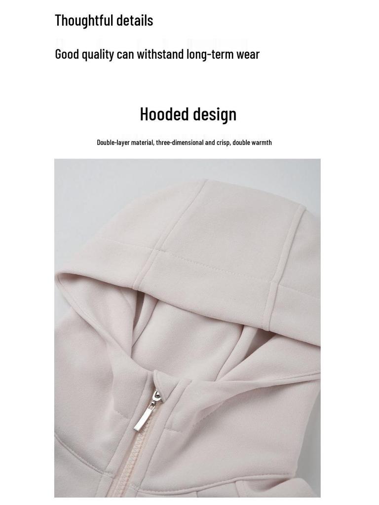 Geacă cu glugă slim fit pentru femei 2025 - Toamnă timpurie, Top scurt în stil coreean care îmbrățișează talia
