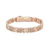 Rose Gold Lucky Clover Magnetic Bracelet with Red Copper Watch Strap Buckle