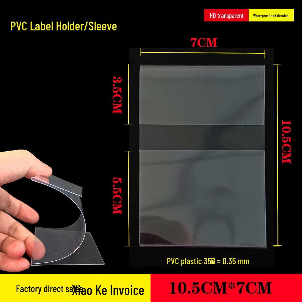 Transparente PVC-Regaletikettenhülle für Preisschilder für Apotheken und Babyshops