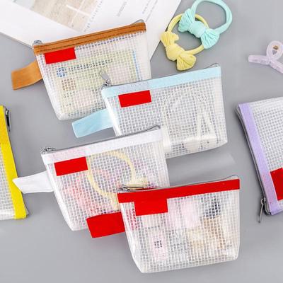 Waterproof Triangle Mesh Zipper Bag Small Object Storage Bag Card Bag Bank Card Storage Bag