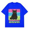 Summer Hot Sale Funny Cat Meme Tshirt Unisex Unisex Fashion Hip Hop Tshirt Shortsleeved Loose Casual Cotton Oversized Clothing