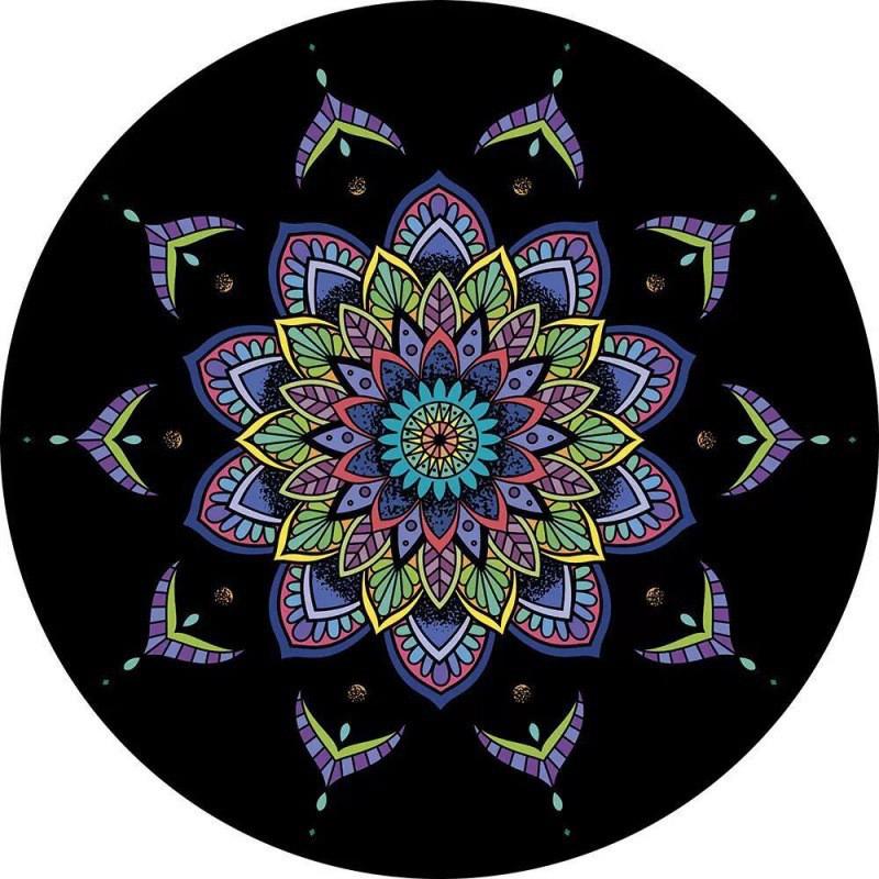 Retro Persian Style Round Area Rug Bohemian Floor Mat Living Room Bedroom Office Chair Sofa Coffee Table
