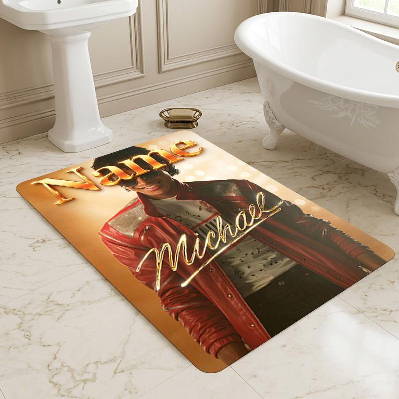 Custom Michael Jackson Area Rug Carpet For Bedroom Game Playroom Living Room Nonslip Sofa Office Home Decor Doormat Christmas Gift