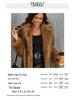 2024 European & American Women's Autumn/Winter Faux Fur Collar Coat
