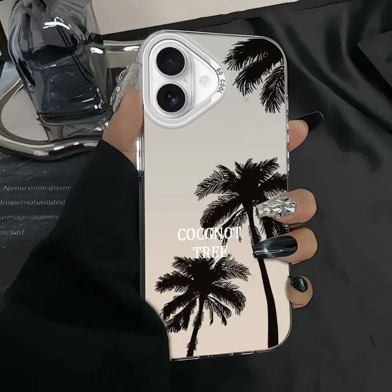 The new coconut tree is suitable for iphone17 mobile phone case Apple 16promax/15 anti-drop 14pro13 Europe and America 12