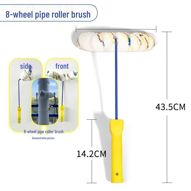 Curved Round Pipe Brush for Scaffolding, Railings, and Fire Paints