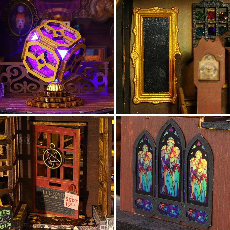 DIY Miniature Magic Treasure House Book Nook - Handcrafted 3D Puzzle, Creative Christmas Halloween Black Friday Gift Idea