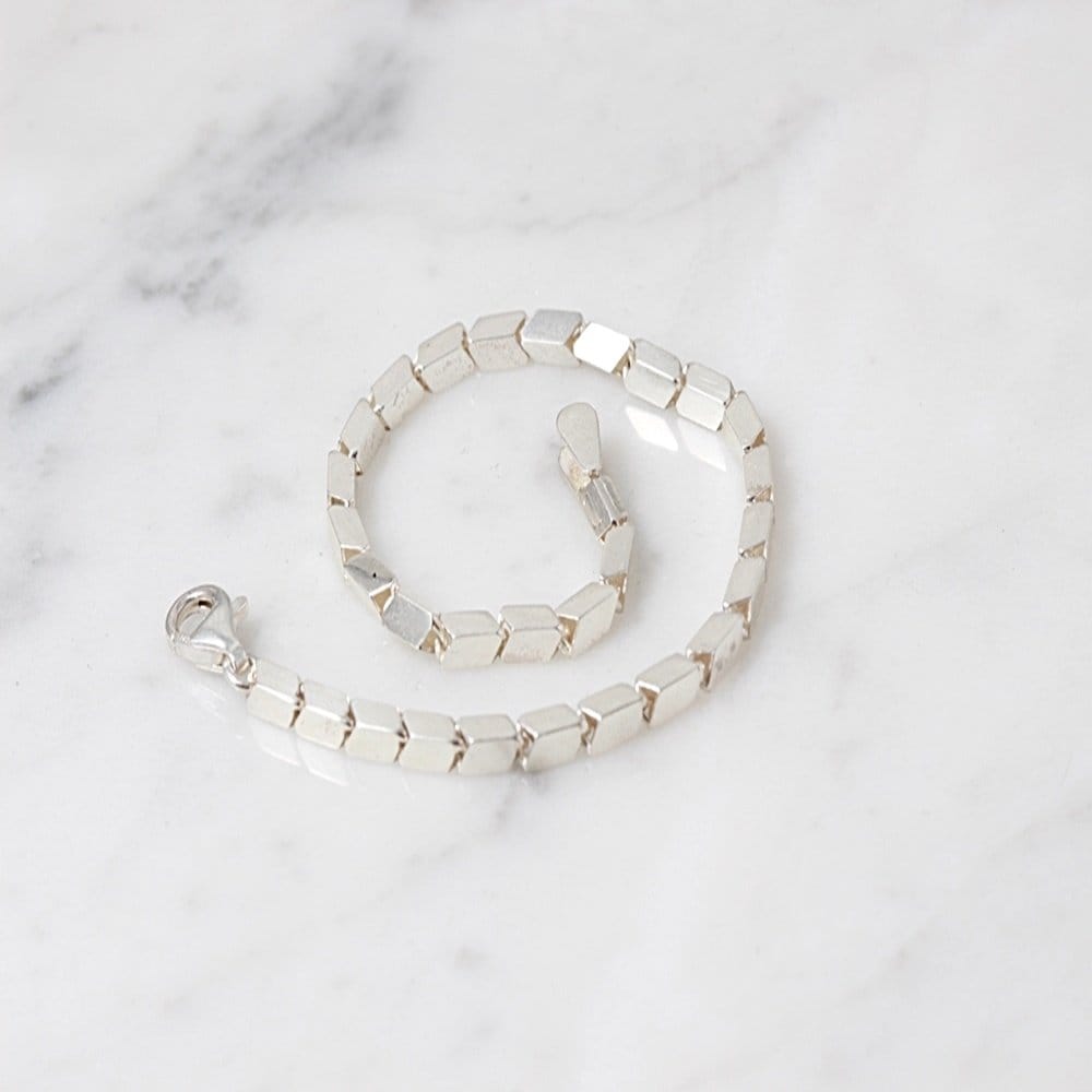 Bamboo silver bracelet, silver chain, men's and women's 925 silver bracelet, men's and women's