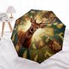 1 PC Automatic Folding Umbrella - Cartoon Pattern, Portable & Foldable Design with 8 Ribs, Christmas Birthday Gifts