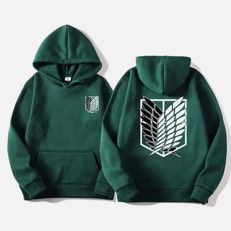 Bluza z nadrukiem w stylu anime Attack On Titan Zestaw dla mężczyzn i kobiet