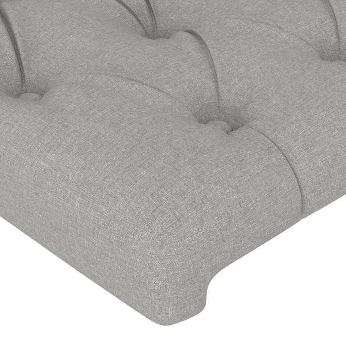 Maison Exclusive - Tête de lit Gris clair 144 x 7 x 118/128 cm Tissu