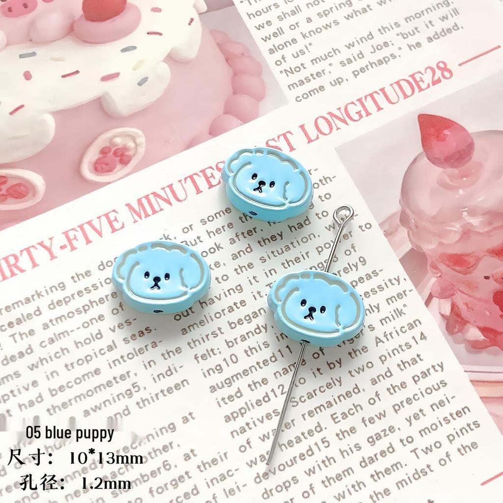 INS Dopamine Rabbit Puppy Alloy Beads for DIY Jewelry & Accessories