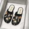 Girls Cute Cartoon Decor Clogs Slippers Hollow Out Closed Toe Non-Slip Slides for Kids Daily Wear