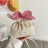 New Floral Crossbody Bags for Women Cute Grid Bucket Fashiable and Versatile Shoulder Bags with Star Pattern Phe Bag