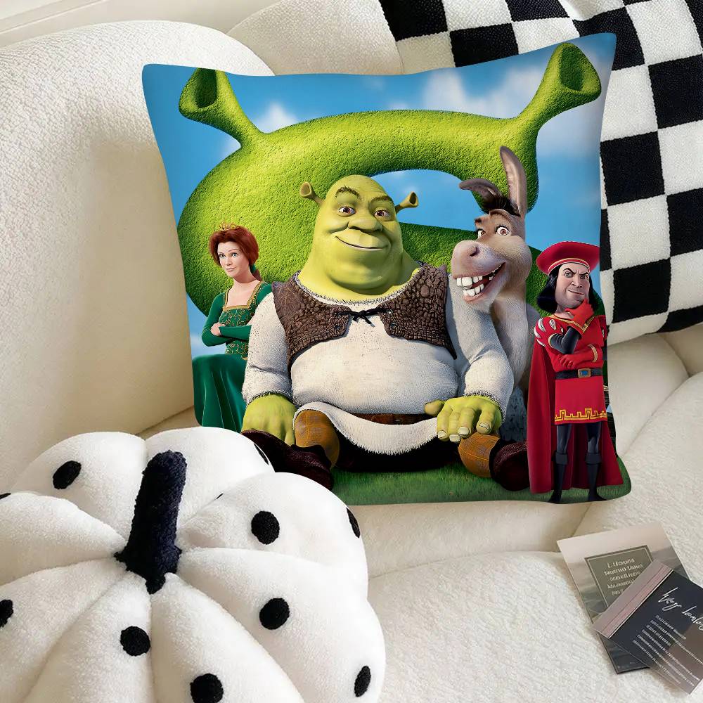 Fantasy Movie Funny SShrek Pillow Case Fashion Square Pillowcase Bedroom Sofa Room Ins Decoration Leisure