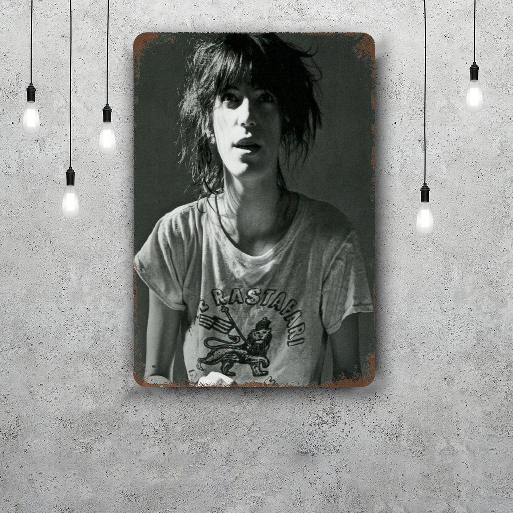 Patti Smith Retro Vintage Tin Sign Poster Decorative Plaque Metal Plate Wall Decor