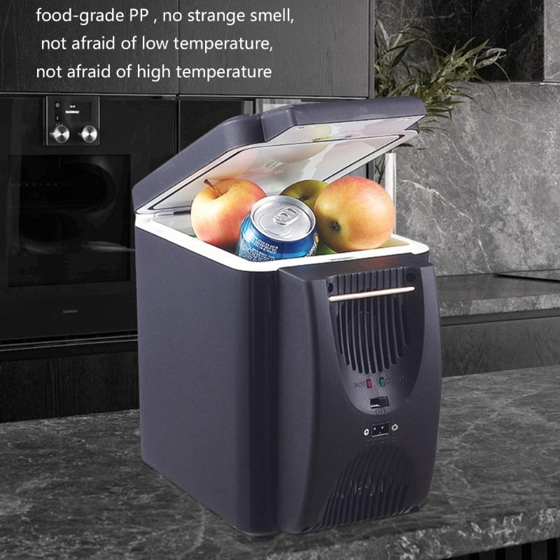 6L Travel Car Refrigerator Featuring Cooling And Heating Function Ideal For Camping And Road Trips