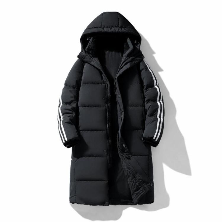 Warme Verdickte Winter Daunenjacke Gestreifte Kapuzen Casual Jacke für Männer und Frauen