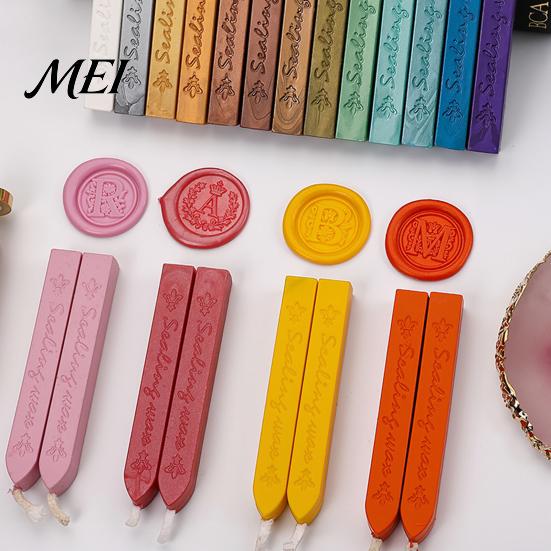 Sealing Wax Sticks 5PCS Sticks, with Wicks, Classic Color Envelope Strips, for And Vintage Craft Decor Strips Wedding Invitations