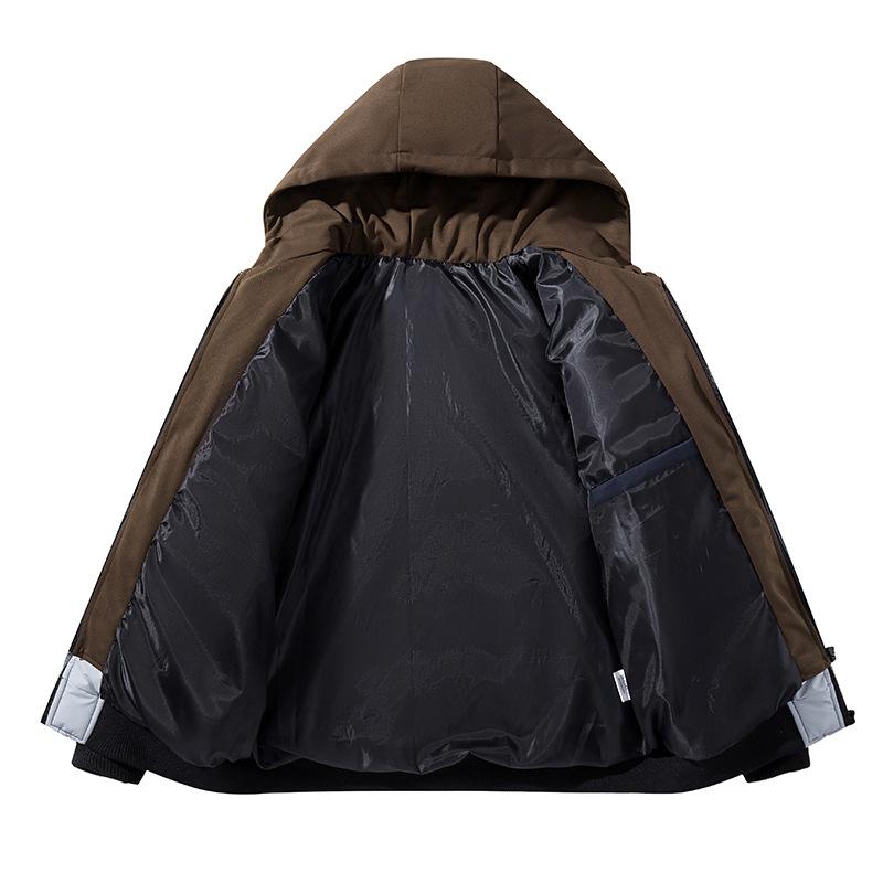 Double-sided Wearing The Street Trend in Autumn and Winter Men's Casual Loose Loose Loose Versatile Double Sided Wearing A Baseball Suit Cotton