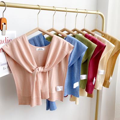New Shoulder Scarf Shawl Women'S Fake Collar Shoulder Protection Scarf Air-Conditioned Room Camisole Decoration Paired With Neck Protection Knot