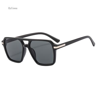 Classic Square Sunglasses Men Women Vintage New Fashion Brown Double Bridges Female Sunglasses Ins Popular Oversized Shades