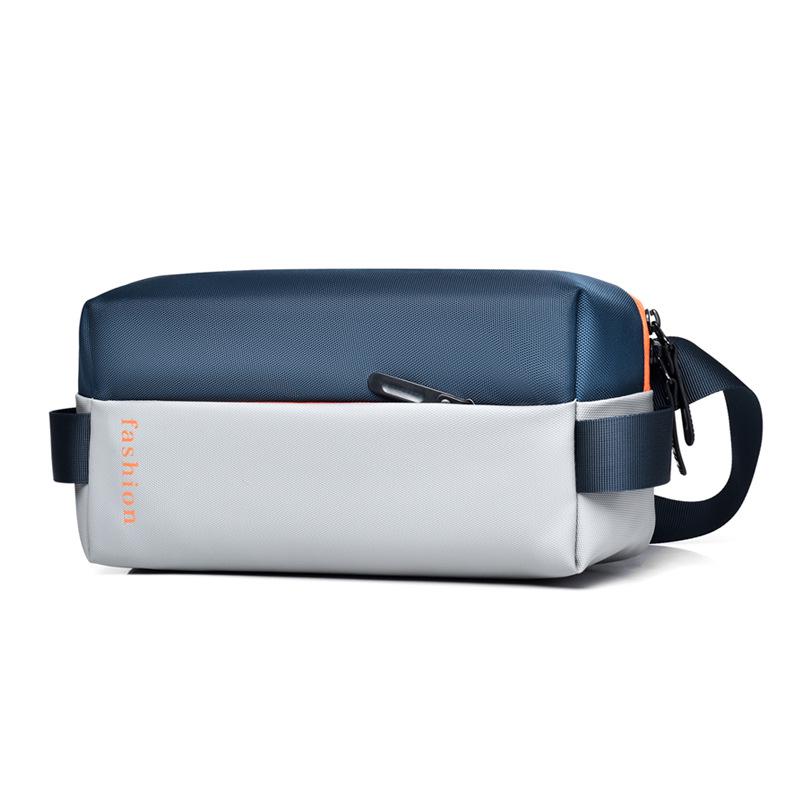 Men's Trendy Patchwork Chest Bag: Fashionable Crossbody for Commuting & Travel